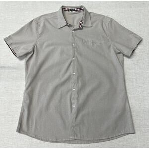 Coofandy Beige Short‑Sleeve Button‑Up Shirt – Men’s XL